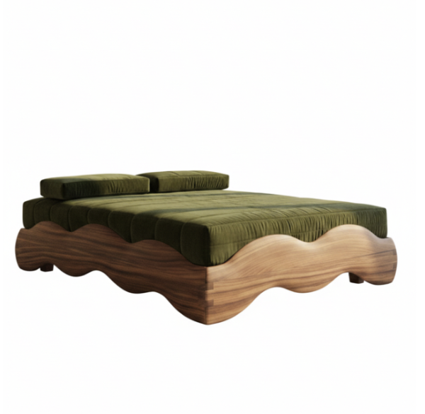 Wavy Wooden Bed