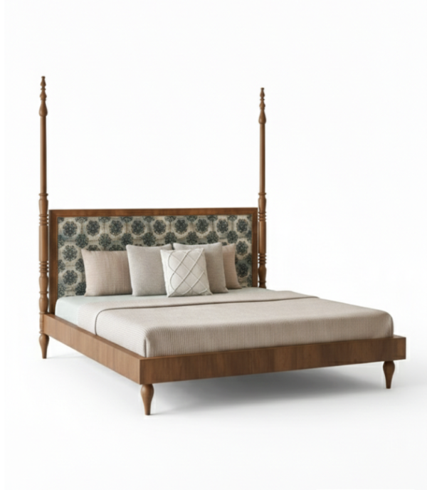 Four-Poster Patterned Bed