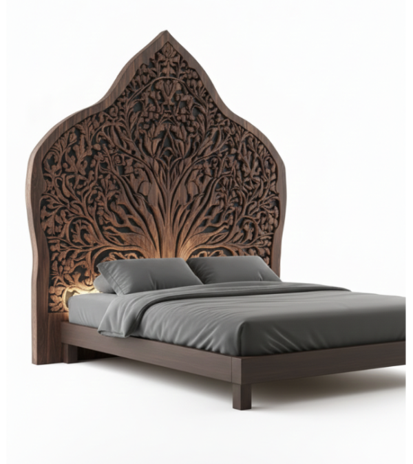 The Tree of Life Carved Bed
