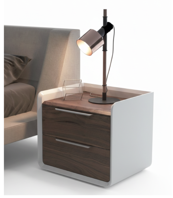 Modern Curve Bedside Table