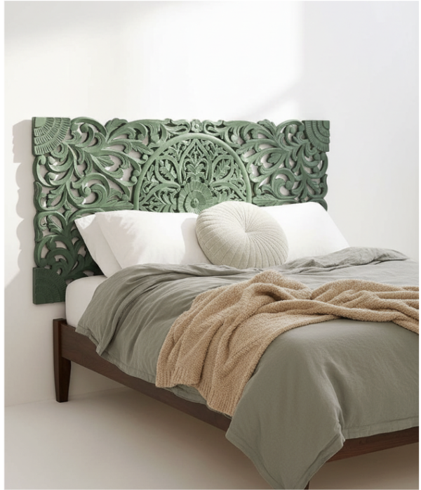Verdant Carved Panel Bed
