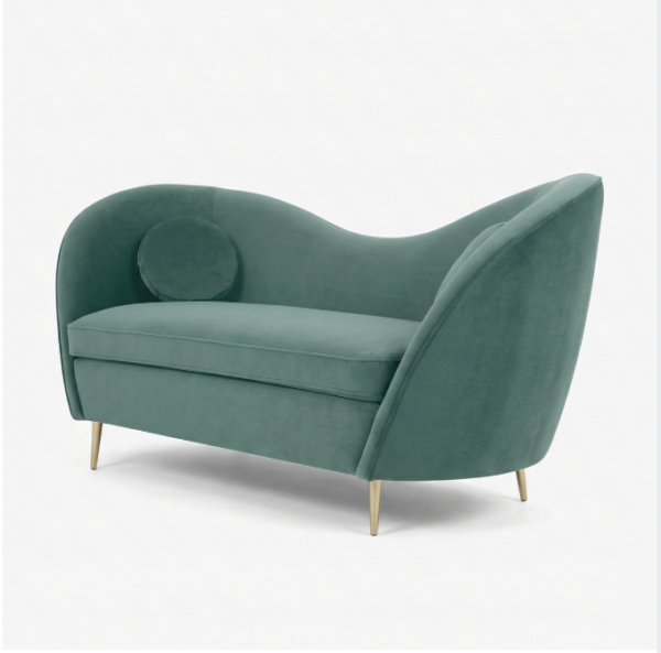Velvet S-Curve Loveseat